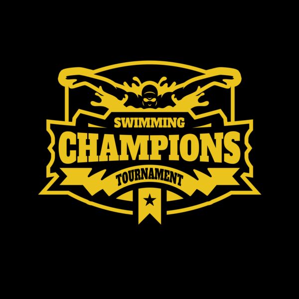 Champions Swimming Tournament logo template Thumbnail