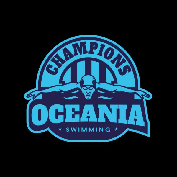 Oceania Champions Swimming logo template Thumbnail
